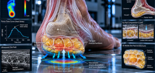 Plantar Fat Pad Atrophy: Viscoelastic Dissipation, Calcaneal Impact Attenuation, and Loading Management in Runners