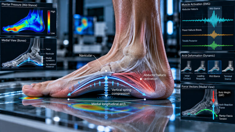 Intrinsic Foot Musculature Dynamics: Medial Longitudinal Arch Stiffness and Dynamic Spring Recoil in Endurance Gait